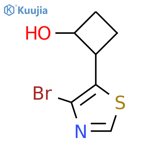 2-(4-bromo-1,3-thiazol-5-yl)cyclobutan-1-ol structure