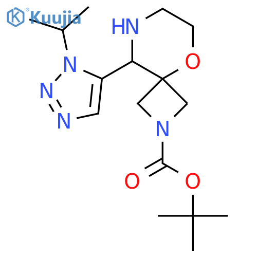 tert-butyl 9-1-(propan-2-yl)-1H-1,2,3-triazol-5-yl-5-oxa-2,8-diazaspiro3.5nonane-2-carboxylate structure