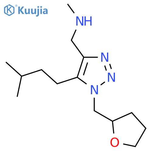 methyl({5-(3-methylbutyl)-1-(oxolan-2-ylmethyl)-1H-1,2,3-triazol-4-ylmethyl})amine structure