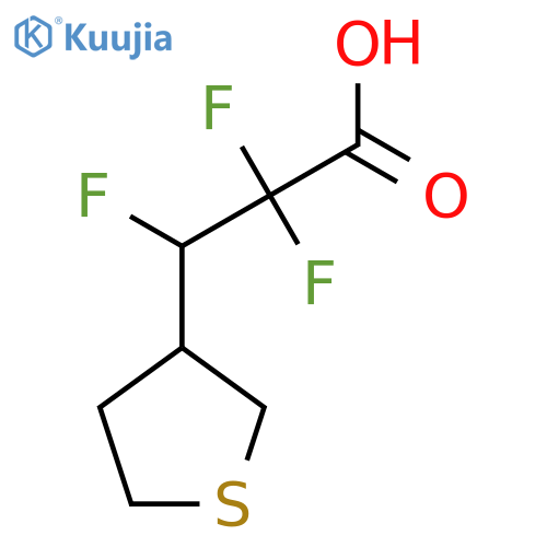2,2,3-trifluoro-3-(thiolan-3-yl)propanoic acid structure