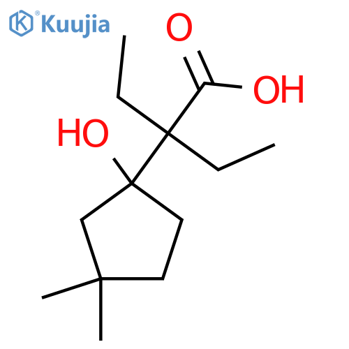 2-Ethyl-2-(1-hydroxy-3,3-dimethylcyclopentyl)butanoic acid structure