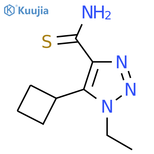 5-cyclobutyl-1-ethyl-1H-1,2,3-triazole-4-carbothioamide structure