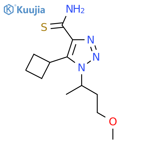 5-cyclobutyl-1-(4-methoxybutan-2-yl)-1H-1,2,3-triazole-4-carbothioamide structure