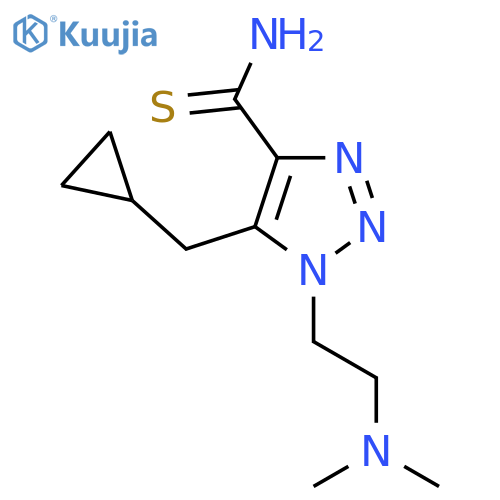 5-(cyclopropylmethyl)-1-2-(dimethylamino)ethyl-1H-1,2,3-triazole-4-carbothioamide structure