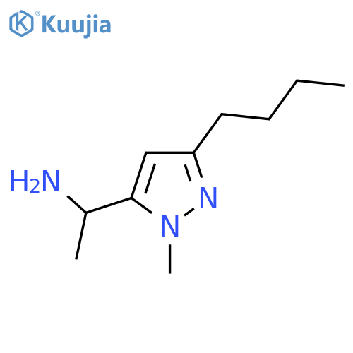 1-(3-butyl-1-methyl-1H-pyrazol-5-yl)ethan-1-amine structure
