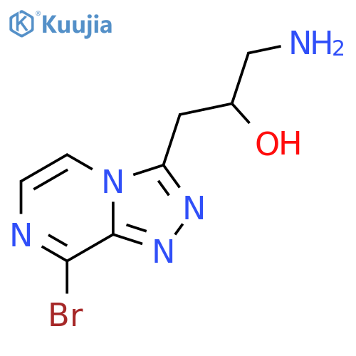 1-amino-3-{8-bromo-1,2,4triazolo4,3-apyrazin-3-yl}propan-2-ol structure