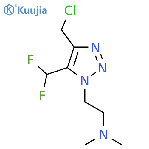 {2-4-(chloromethyl)-5-(difluoromethyl)-1H-1,2,3-triazol-1-ylethyl}dimethylamine structure