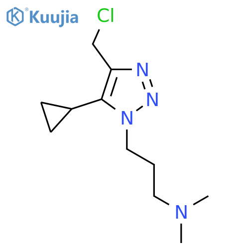 {3-4-(chloromethyl)-5-cyclopropyl-1H-1,2,3-triazol-1-ylpropyl}dimethylamine structure