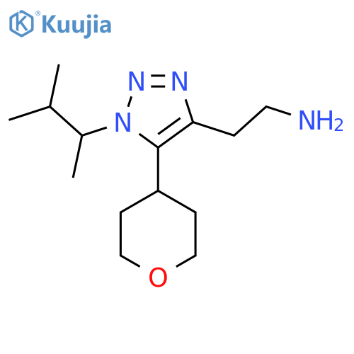 2-1-(3-methylbutan-2-yl)-5-(oxan-4-yl)-1H-1,2,3-triazol-4-ylethan-1-amine structure