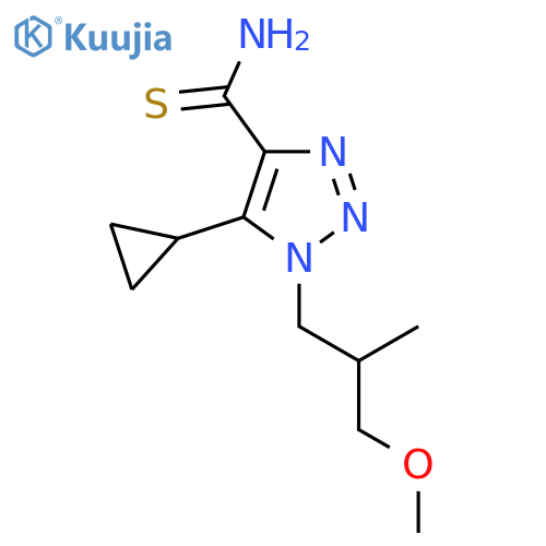 5-cyclopropyl-1-(3-methoxy-2-methylpropyl)-1H-1,2,3-triazole-4-carbothioamide structure