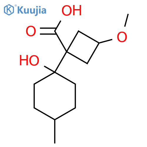 1-(1-Hydroxy-4-methylcyclohexyl)-3-methoxycyclobutane-1-carboxylic acid structure
