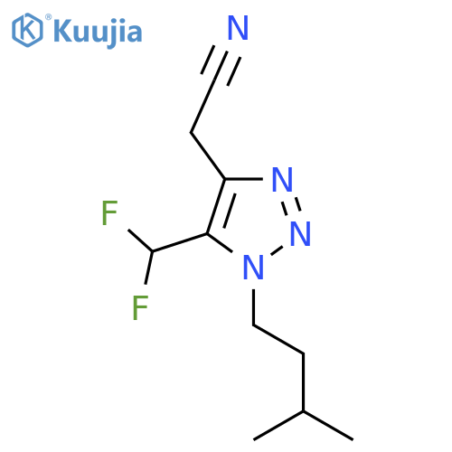 2-5-(difluoromethyl)-1-(3-methylbutyl)-1H-1,2,3-triazol-4-ylacetonitrile structure