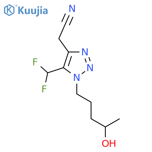 2-5-(difluoromethyl)-1-(4-hydroxypentyl)-1H-1,2,3-triazol-4-ylacetonitrile structure