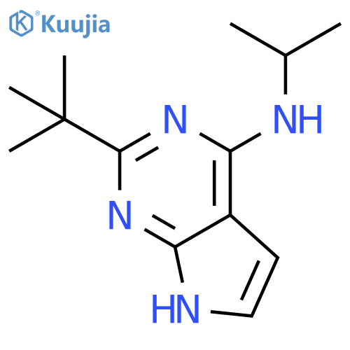 2-tert-butyl-N-(propan-2-yl)-7H-pyrrolo2,3-dpyrimidin-4-amine structure