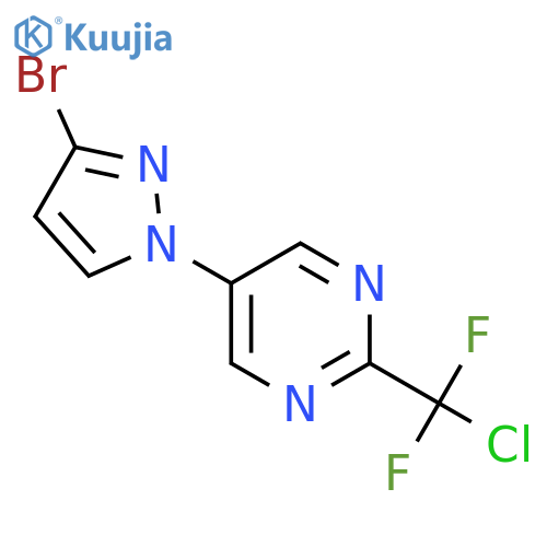 5-(3-bromo-1H-pyrazol-1-yl)-2-(chlorodifluoromethyl)pyrimidine structure