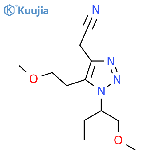 2-1-(1-methoxybutan-2-yl)-5-(2-methoxyethyl)-1H-1,2,3-triazol-4-ylacetonitrile structure