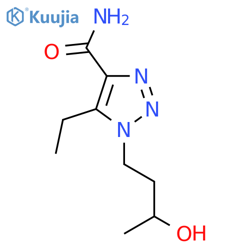5-ethyl-1-(3-hydroxybutyl)-1H-1,2,3-triazole-4-carboxamide structure