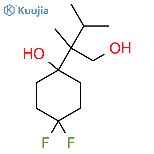 4,4-difluoro-1-(1-hydroxy-2,3-dimethylbutan-2-yl)cyclohexan-1-ol structure