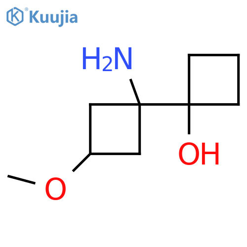 1-(1-amino-3-methoxycyclobutyl)cyclobutan-1-ol structure