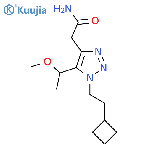 2-1-(2-cyclobutylethyl)-5-(1-methoxyethyl)-1H-1,2,3-triazol-4-ylacetamide structure