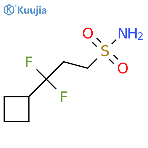 3-Cyclobutyl-3,3-difluoropropane-1-sulfonamide structure