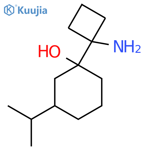 1-(1-aminocyclobutyl)-3-(propan-2-yl)cyclohexan-1-ol structure