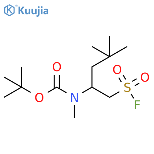 tert-butyl N-1-(fluorosulfonyl)-4,4-dimethylpentan-2-yl-N-methylcarbamate structure
