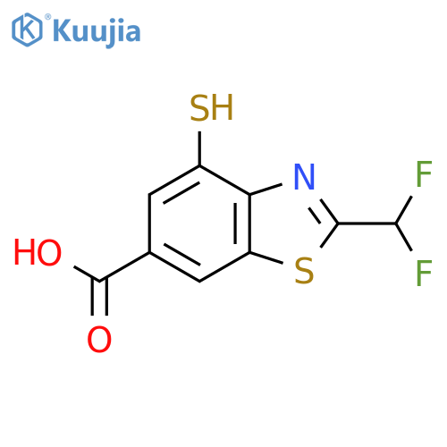 2-(difluoromethyl)-4-sulfanyl-1,3-benzothiazole-6-carboxylic acid structure