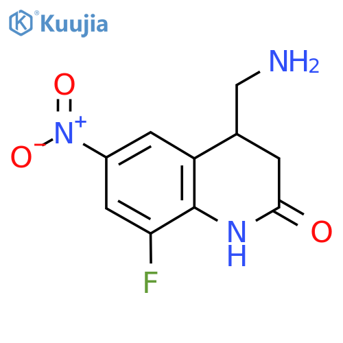4-(aminomethyl)-8-fluoro-6-nitro-1,2,3,4-tetrahydroquinolin-2-one structure