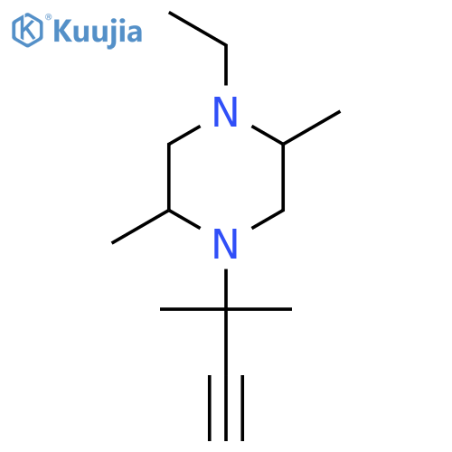 1-ethyl-2,5-dimethyl-4-(2-methylbut-3-yn-2-yl)piperazine structure