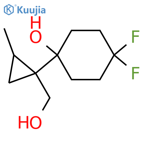 4,4-difluoro-1-1-(hydroxymethyl)-2-methylcyclopropylcyclohexan-1-ol structure