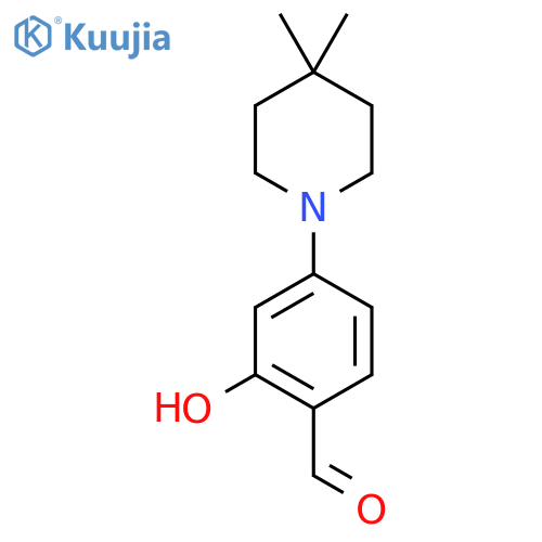 4-(4,4-dimethylpiperidin-1-yl)-2-hydroxybenzaldehyde structure