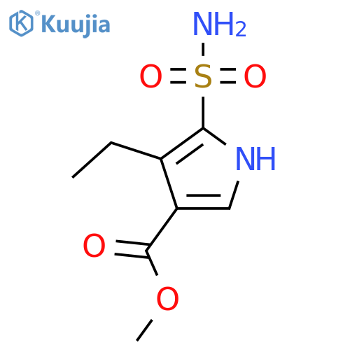 methyl 4-ethyl-5-sulfamoyl-1H-pyrrole-3-carboxylate structure