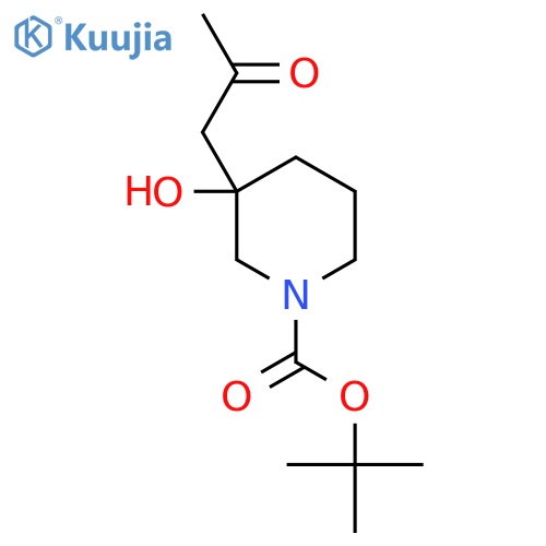 Tert-butyl 3-hydroxy-3-(2-oxopropyl)piperidine-1-carboxylate structure