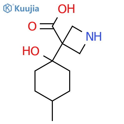 3-(1-hydroxy-4-methylcyclohexyl)azetidine-3-carboxylic acid structure