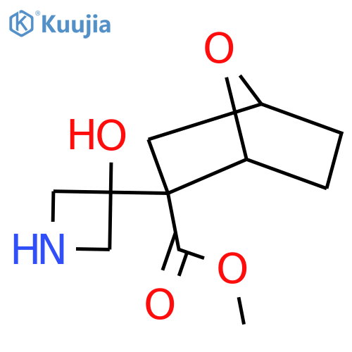 methyl 2-(3-hydroxyazetidin-3-yl)-7-oxabicyclo2.2.1heptane-2-carboxylate structure