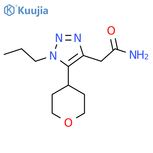 2-5-(oxan-4-yl)-1-propyl-1H-1,2,3-triazol-4-ylacetamide structure