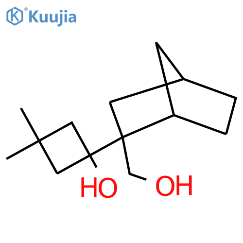 1-2-(hydroxymethyl)bicyclo2.2.1heptan-2-yl-3,3-dimethylcyclobutan-1-ol structure