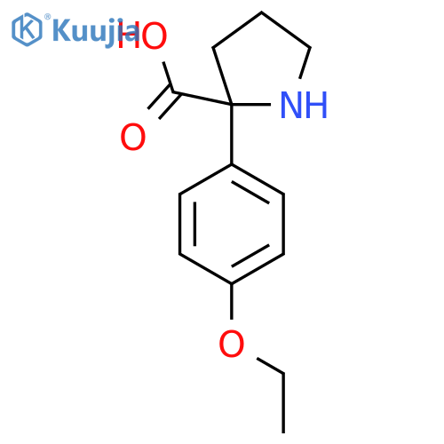 2-(4-Ethoxyphenyl)pyrrolidine-2-carboxylic acid structure