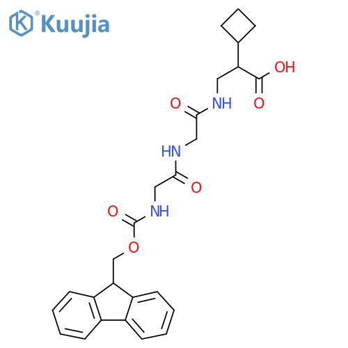 2-cyclobutyl-3-{2-2-({(9H-fluoren-9-yl)methoxycarbonyl}amino)acetamidoacetamido}propanoic acid structure