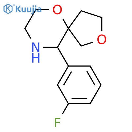 10-(3-fluorophenyl)-2,6-dioxa-9-azaspiro4.5decane structure