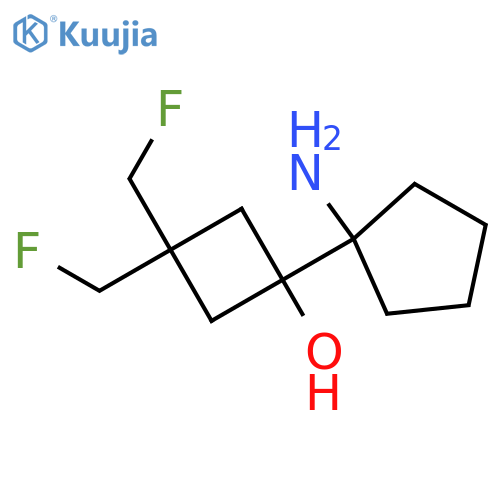 1-(1-aminocyclopentyl)-3,3-bis(fluoromethyl)cyclobutan-1-ol structure