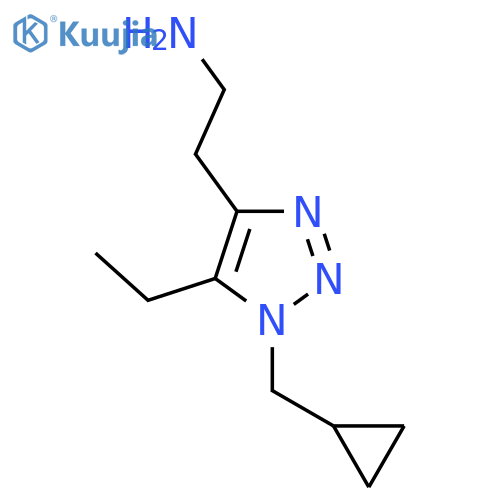 2-1-(cyclopropylmethyl)-5-ethyl-1H-1,2,3-triazol-4-ylethan-1-amine structure