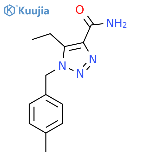 5-ethyl-1-(4-methylphenyl)methyl-1H-1,2,3-triazole-4-carboxamide structure