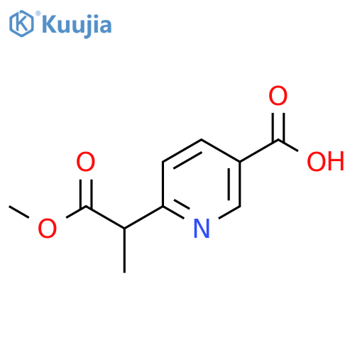 6-(1-methoxy-1-oxopropan-2-yl)pyridine-3-carboxylic acid structure