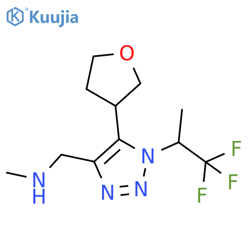 methyl({5-(oxolan-3-yl)-1-(1,1,1-trifluoropropan-2-yl)-1H-1,2,3-triazol-4-ylmethyl})amine structure