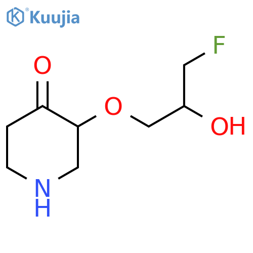 3-(3-fluoro-2-hydroxypropoxy)piperidin-4-one structure