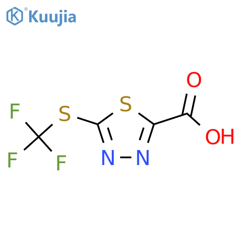 5-(trifluoromethyl)sulfanyl-1,3,4-thiadiazole-2-carboxylic acid structure