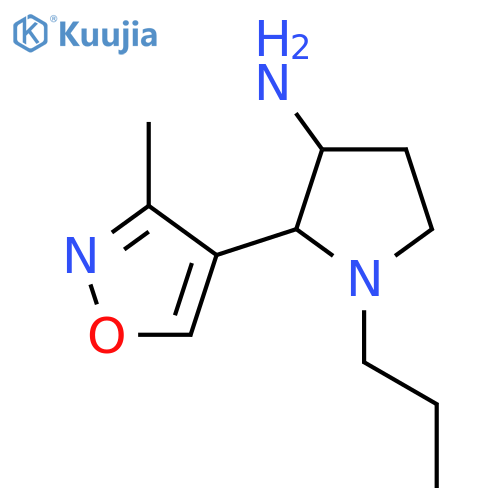 2-(3-methyl-1,2-oxazol-4-yl)-1-propylpyrrolidin-3-amine structure