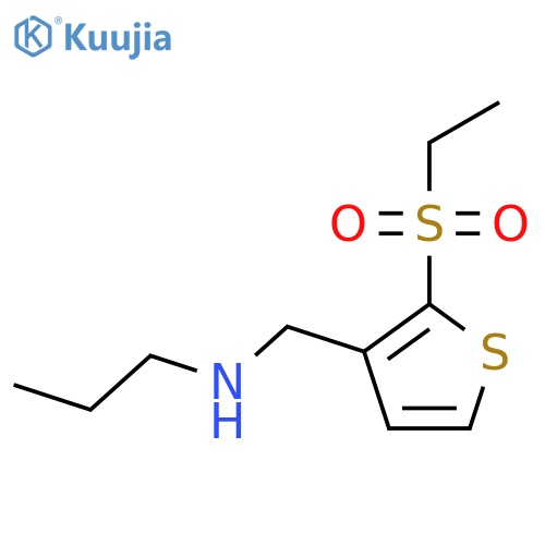 {2-(ethanesulfonyl)thiophen-3-ylmethyl}(propyl)amine structure